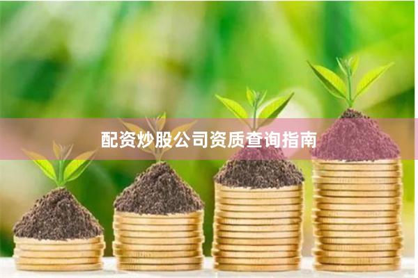 配资炒股公司资质查询指南